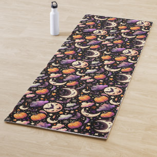 Tapis De Yoga Motif Whimsical Halloween Night Sky