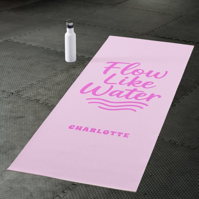 Tapis De Yoga Motivation citation débit rose comme l'eau (Créateur téléchargé)