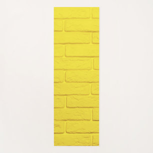 Tapis De Yoga mur en brique jaune