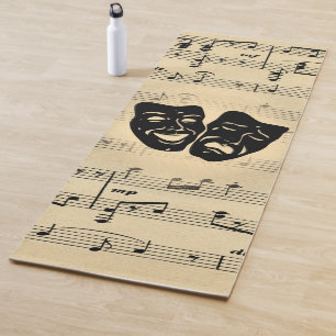 Tapis De Yoga Musique ancienne et masques de théâtre