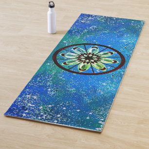 Tapis De Yoga Mystique Gem Lotus Roue Glitterie