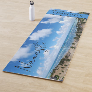 Tapis De Yoga Namaste Beach Nom personnel