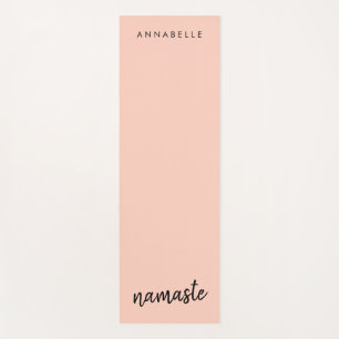 Tapis De Yoga Namaste Nom moderne Peachy Pink Meditation