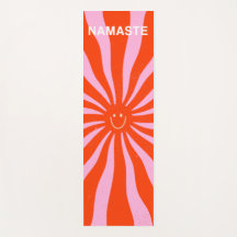 Namaste Retro Sun Abstrait Orange Rose 