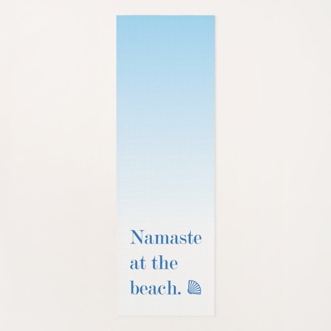 Tapis De Yoga Namaste Sur La Plage (Devant)