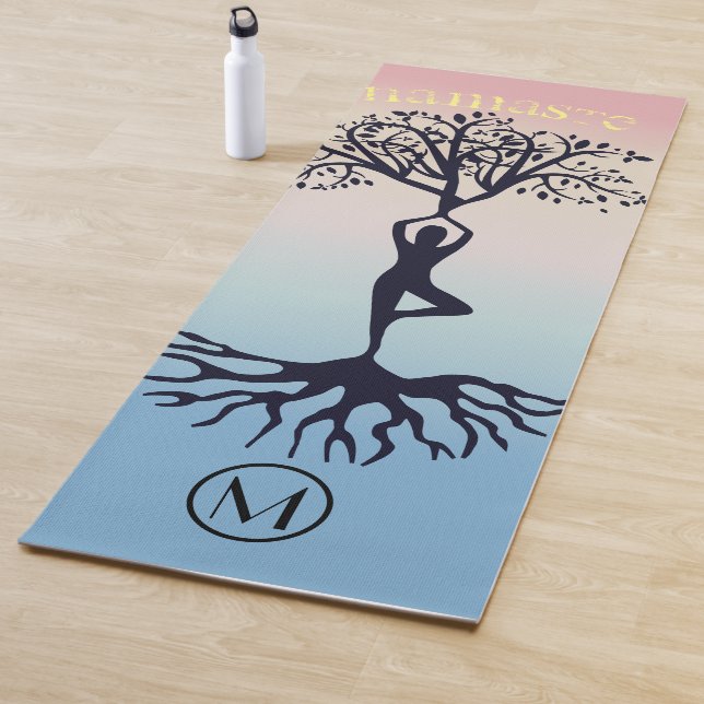 Tapis De Yoga Namaste Typographie personnalisée Yoga Mat (En situation)