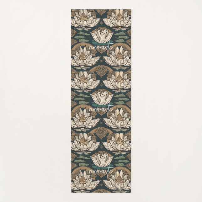 Tapis De Yoga Namaste, Yoga, Méditation, Paix, Respect (Devant)