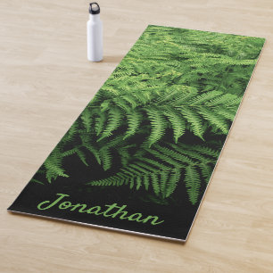 Tapis De Yoga Nature Print Fern Frond with Name