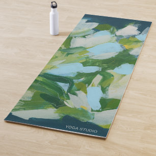 Tapis De Yoga Nature verte Expressionnisme Abstrait