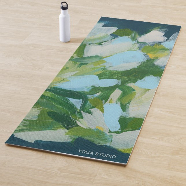 Tapis De Yoga Nature verte Expressionnisme Abstrait (En situation)