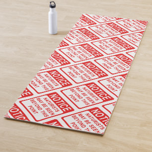 Tapis De Yoga Naturist - Naturists Avertissement Signe d'impress