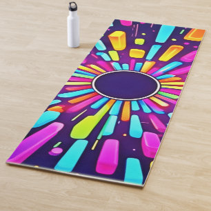 Tapis De Yoga Neon Dreamscape : Un voyage psychédélique