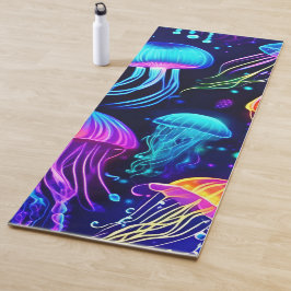Tapis De Yoga Neon Jellyfish Dreams