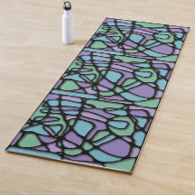 Neuroart en verre teint Yoga Mat