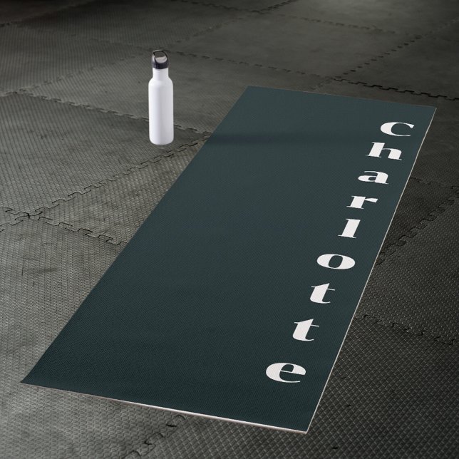 Tapis De Yoga Nom blanc noir (Créateur téléchargé)