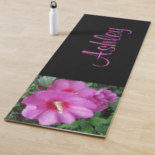 Tapis De Yoga Nom de la photographie florale rose