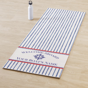 Tapis De Yoga Nom du bateau Rose des vents Ancre nautique