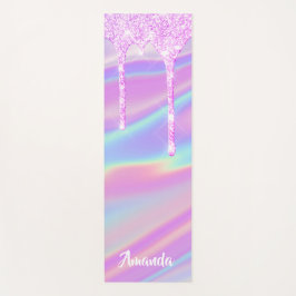 Tapis De Yoga Nom Holographique Rose Girly Déchets d'idées cadea