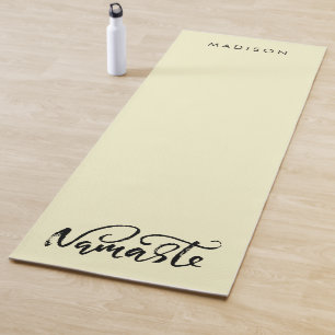 Tapis De Yoga Nom moderne Citrine White Yoga Mat
