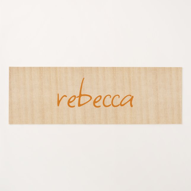 Tapis De Yoga Nom moderne simple (Devant (Horizontal))