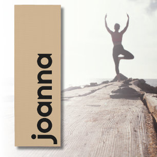 Tapis De Yoga Nom moderne Tan Style simple