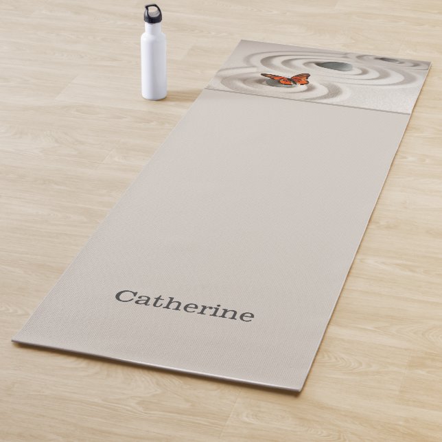 Tapis De Yoga Nom, Monarque Papillon Zen Garden Yoga Mat (En situation)
