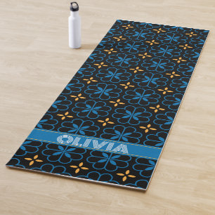 Tapis De Yoga Nom Monogramme personnalisé Style méditerranéen Yo