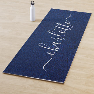 Tapis De Yoga Nom Personnalisé Moderne Chic Calligraphie