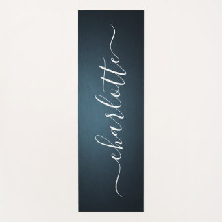 Tapis De Yoga Nom Personnalisé Moderne Chic Calligraphie