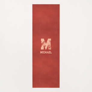 Tapis De Yoga Noms des monogrammes de texte dénaturé