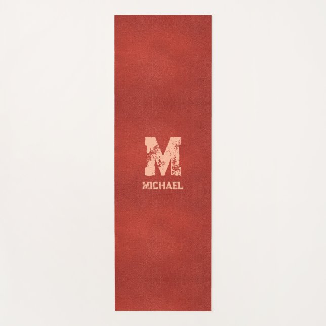 Tapis De Yoga Noms des monogrammes de texte dénaturé (Devant)