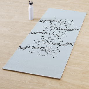 Tapis De Yoga Notes de musique fantaisie