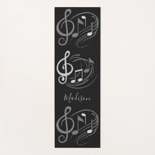 Tapis De Yoga Notes musicales nom personnalisé yoga mat
