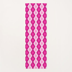 Tapis De Yoga Nuances de motif de diamant fuchsia