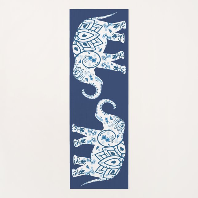 Tapis De Yoga Objets superflus bleus (Devant)