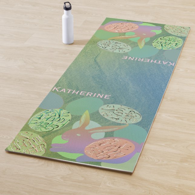 Tapis De Yoga Oeufs de lapin de Pâques Yoga Mat (En situation)