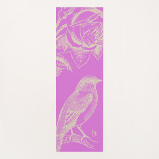 Tapis De Yoga Oiseau et Rose Lilac Yoga Mat