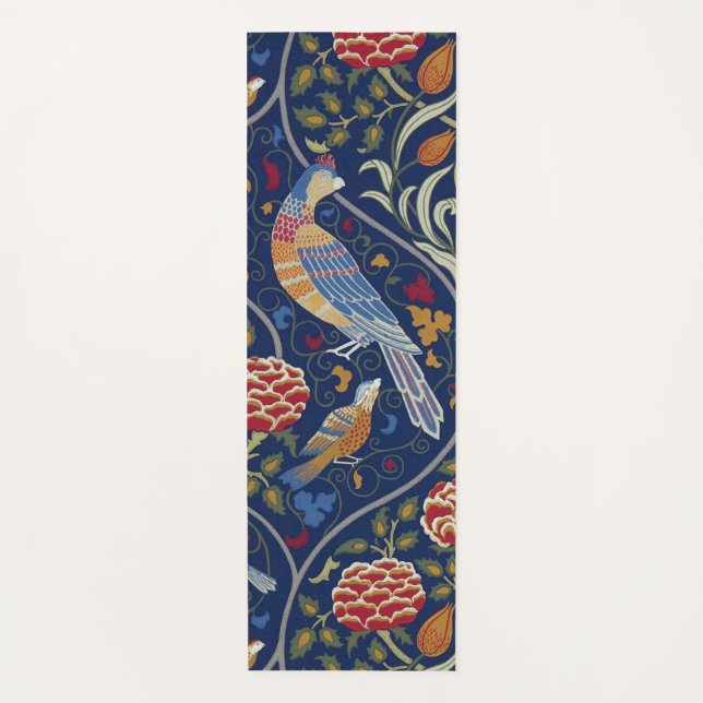 Tapis De Yoga Oiseaux et fleurs, William Morris (Devant)