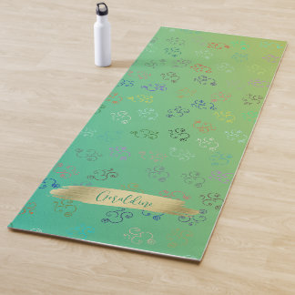 Tapis De Yoga OM du chaos | Ombre Vert, Joli Om