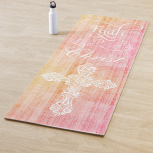 Tapis De Yoga Ombre Faith in Christ Religieux Exercice Accessoir