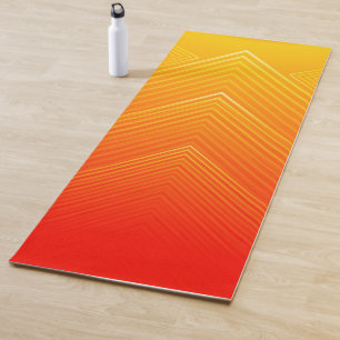Tapis De Yoga Ombre géométrique orange à jaune