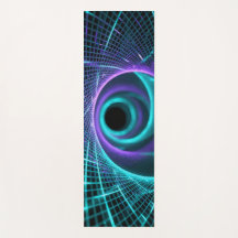 Ondes fractales Abstraites en turquoise et violet