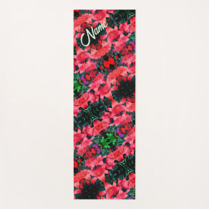 Tapis De Yoga Orange Lys Abstrait Motif personnalisé