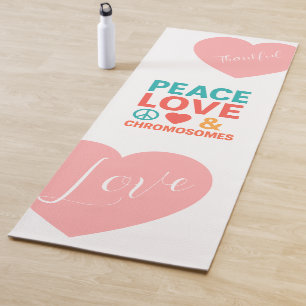 Tapis De Yoga Paix, Amour et Chromosomes Trisomie 21
