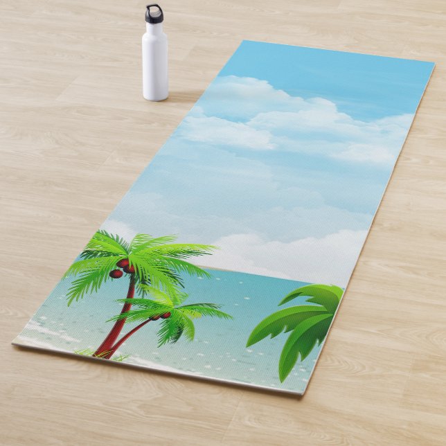 Tapis De Yoga Palms Blue Sky Fitness Modèle moderne (En situation)