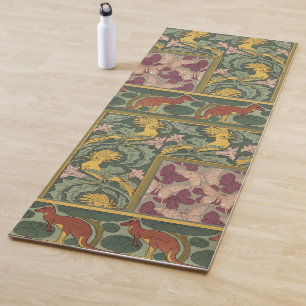 Tapis De Yoga Papillon Huppe Art Nouveau Vert Sauge