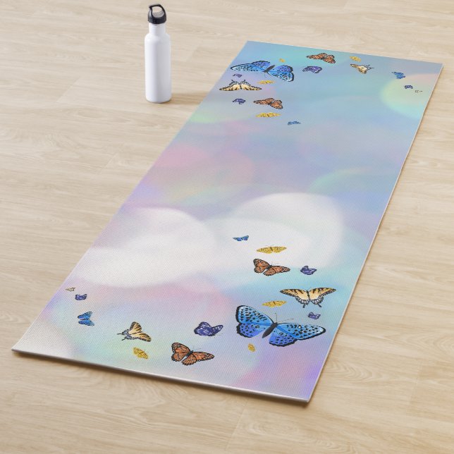 Tapis De Yoga Papillons Yoga Mat (En situation)