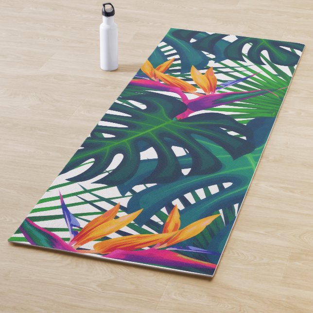 Tapis De Yoga Paradis Feuille de la jungle tropicale (En situation)