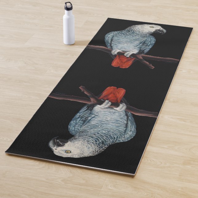 Tapis De Yoga Parrot Yoga Mat Cadeaux Gris Personnalisés Africai (En situation)