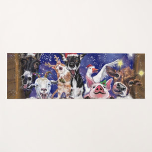 Tapis De Yoga Parti animal de Christmas